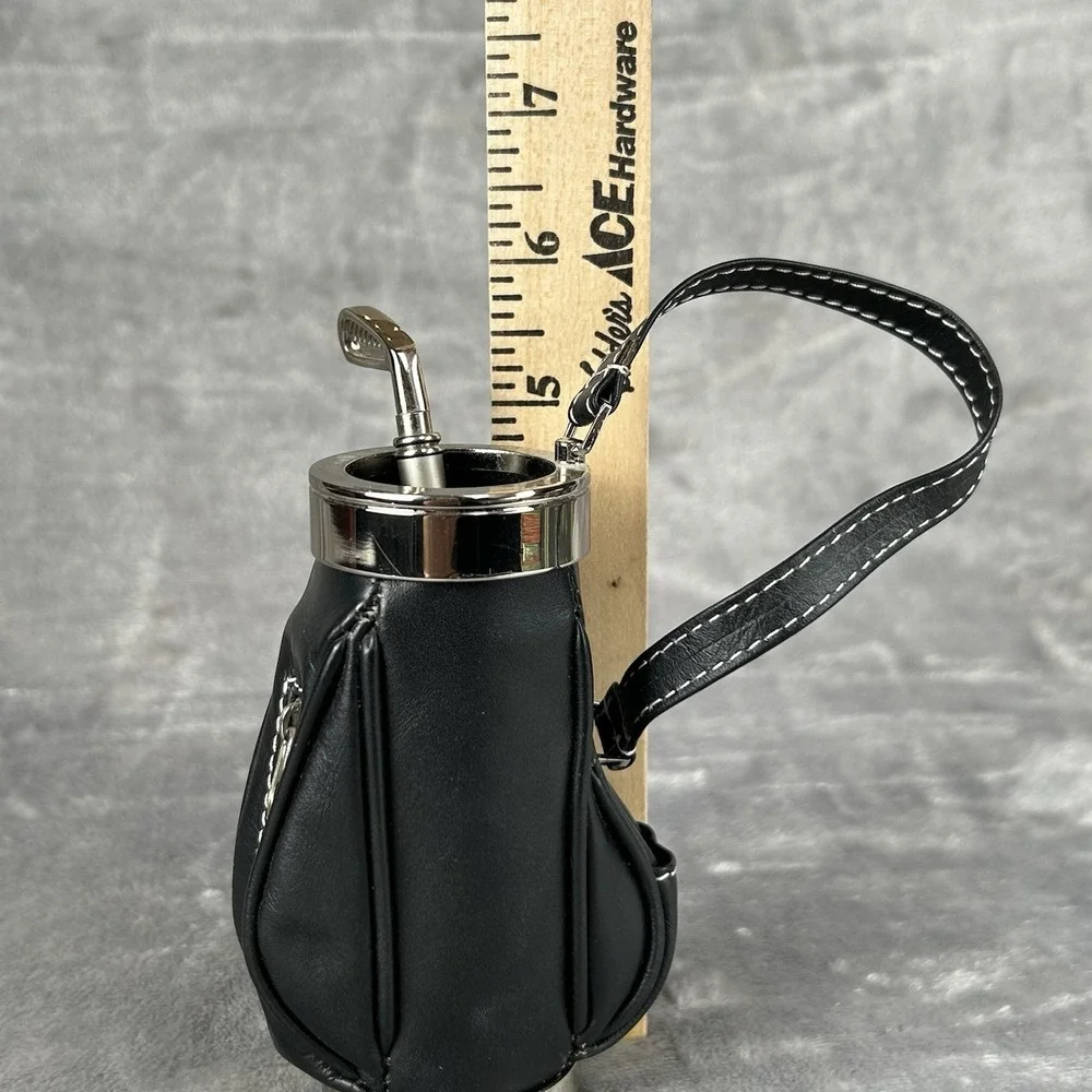 Things Remembered Leather Golf Bag Pen/Pencil Holder Desk Office Decor Engraved
